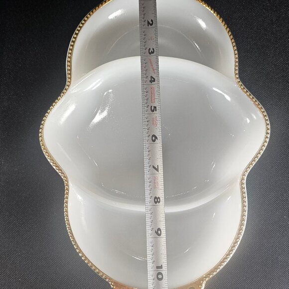 Vintage Fire King Opaline Glass Serving Plate Anchor...